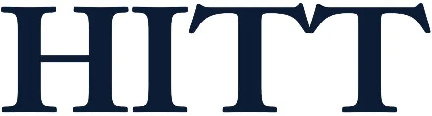 HITT logo: bold dark navy serif letters spelling "HITT"